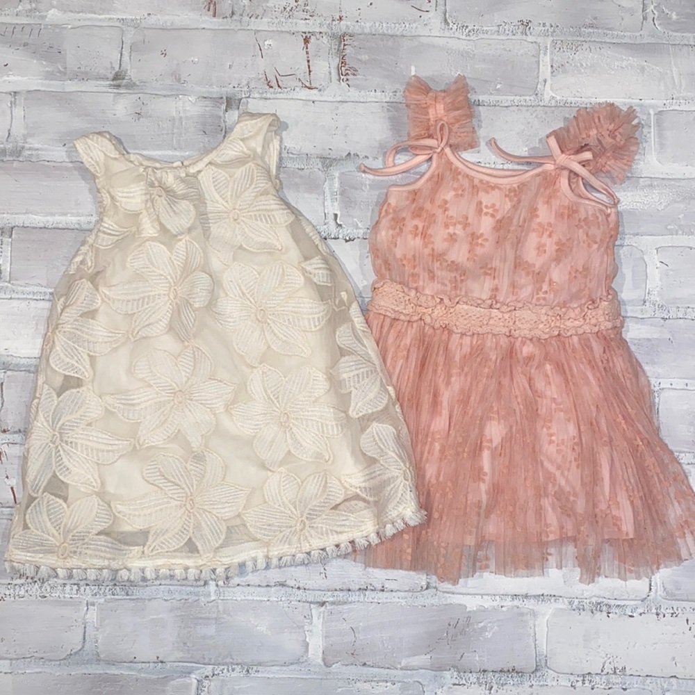 Babygirl boho lace tulle formal 18m dress bundle!